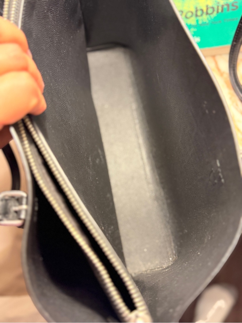 Coach Black Textured Leather Patch Tote - Picture 6 of 10